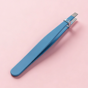 Light Blue Slant Tip Tweezer