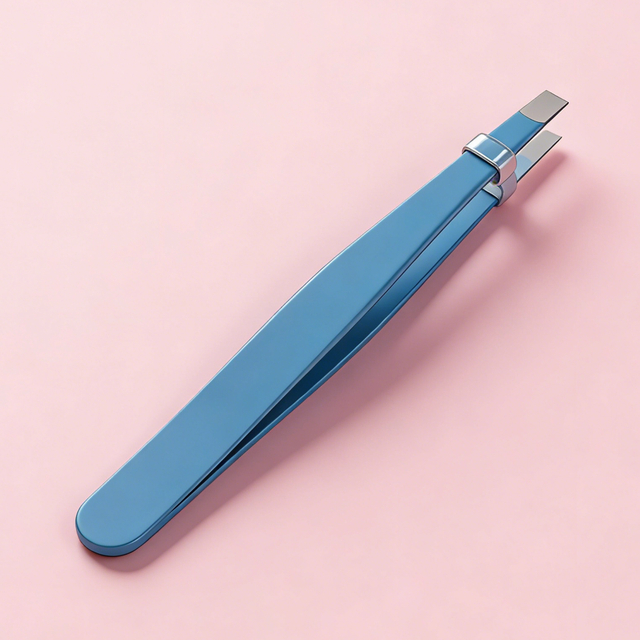 Light Blue Slant Tip Tweezer