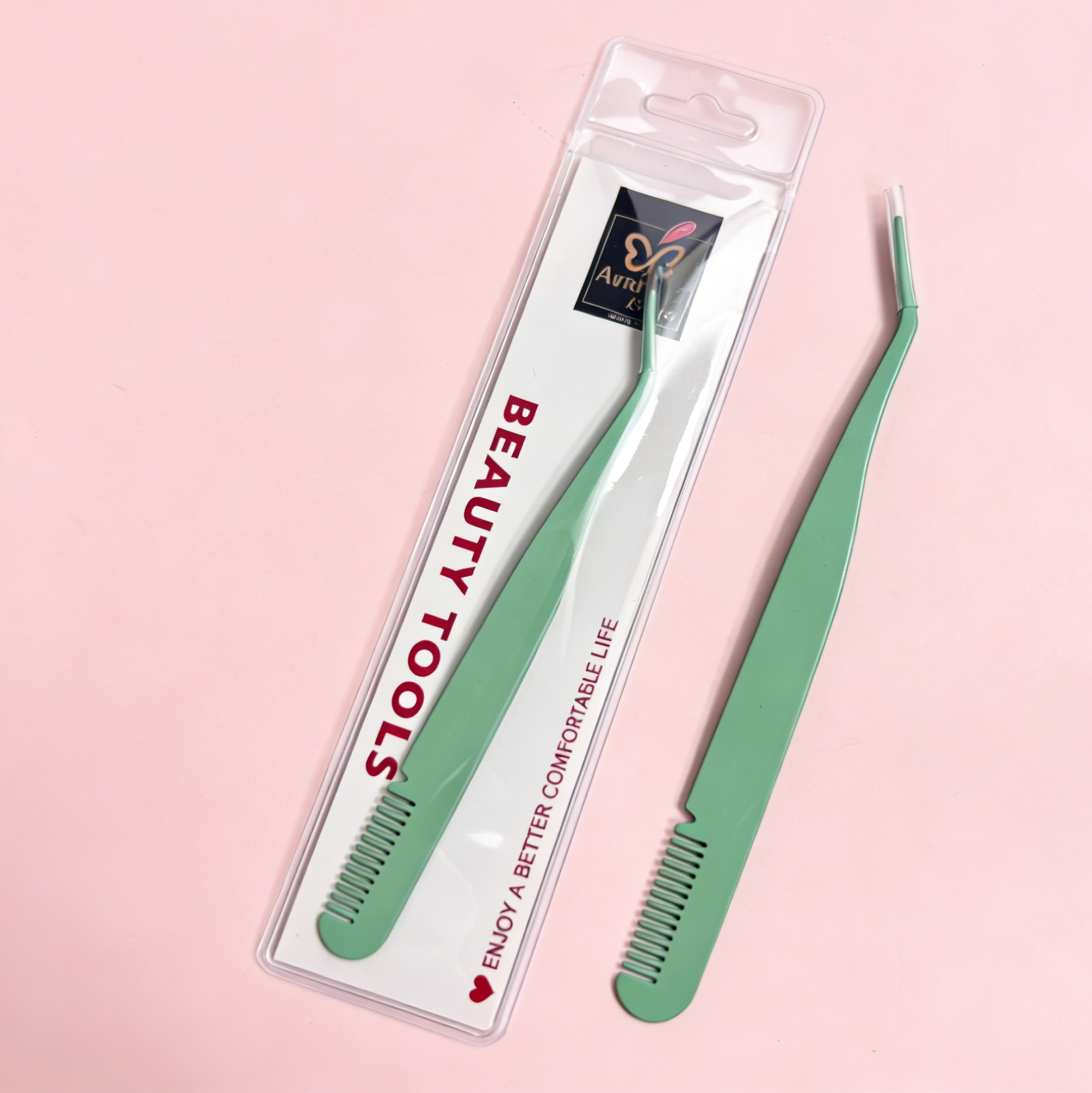 2-in-1 Eyelash Tweezer with Comb