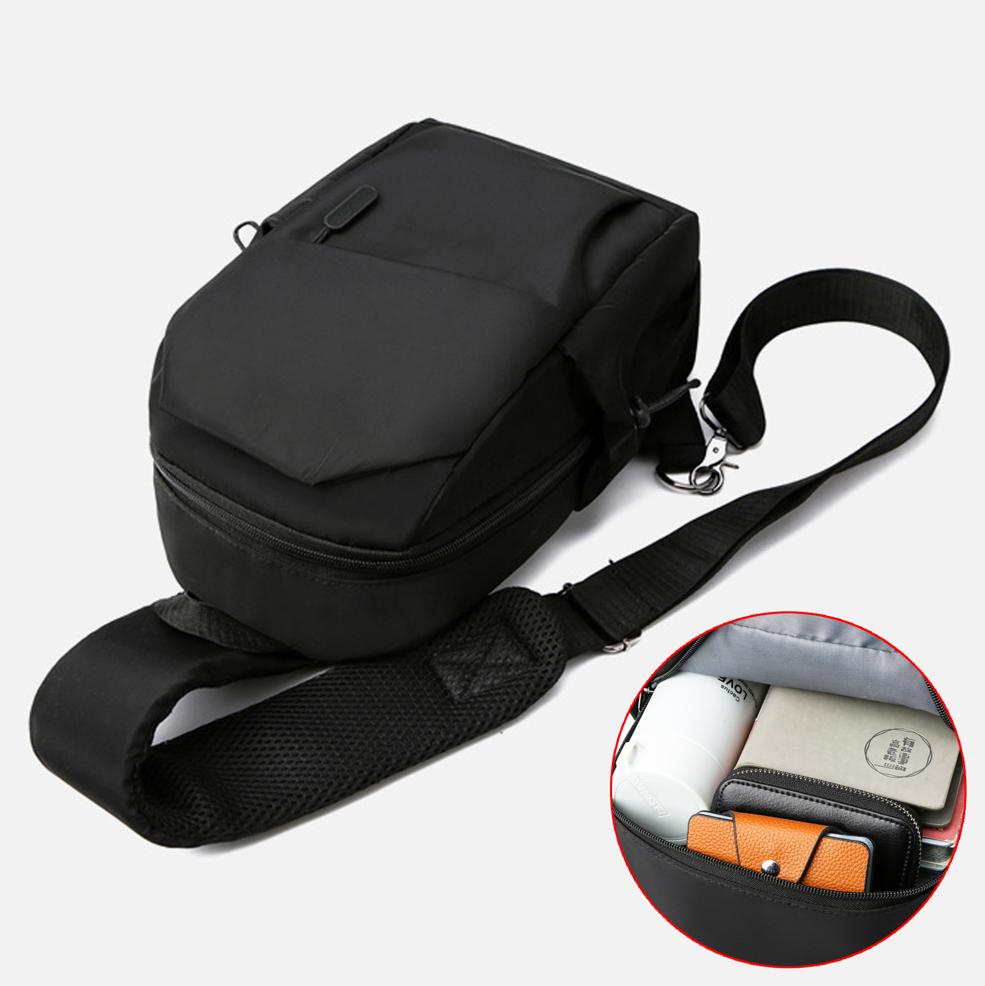 Waterproof Sling Bag for Men, Lightweight Crossbody Chest Bag