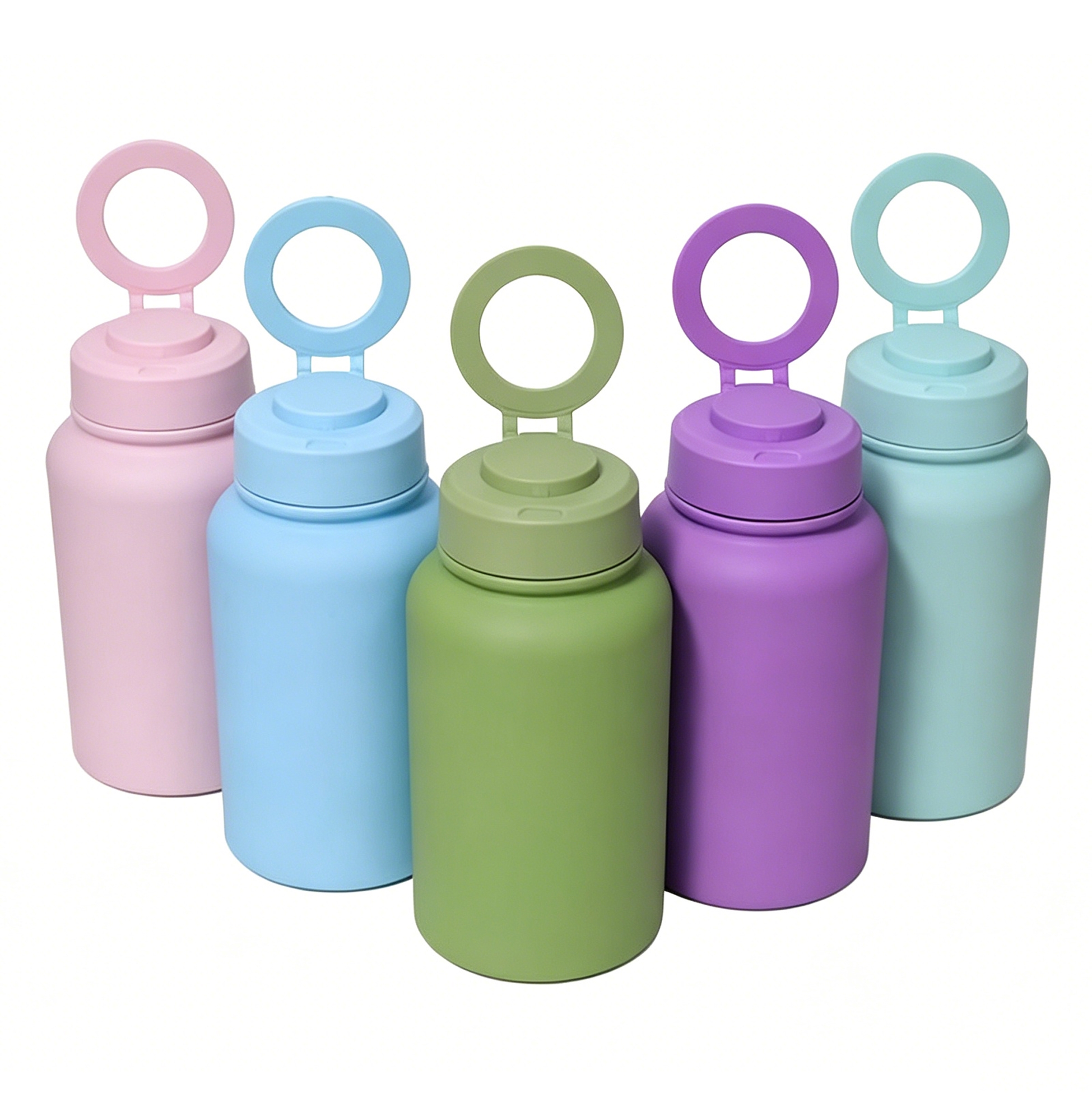 650ML Insulated Stainless Steel Water Bottle with Magnetic Phone Holder Lid