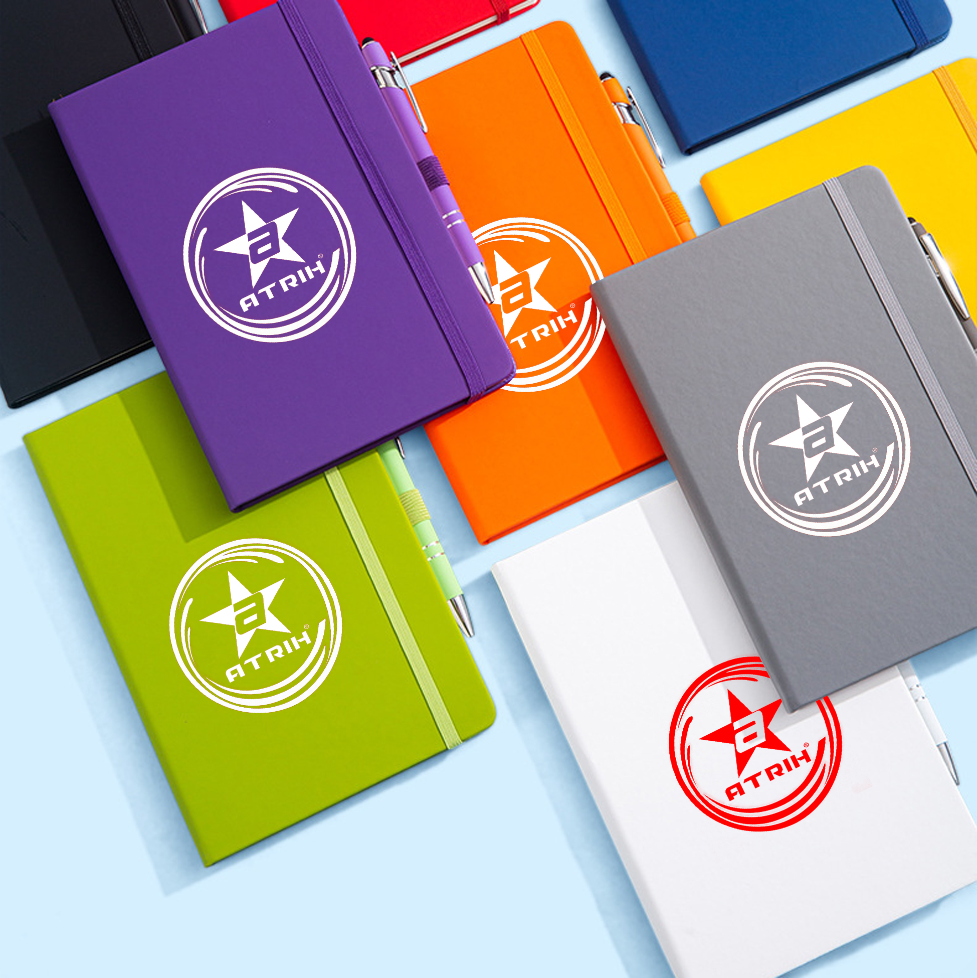 ATRIH Lined Journal Notebook with Pen Holder