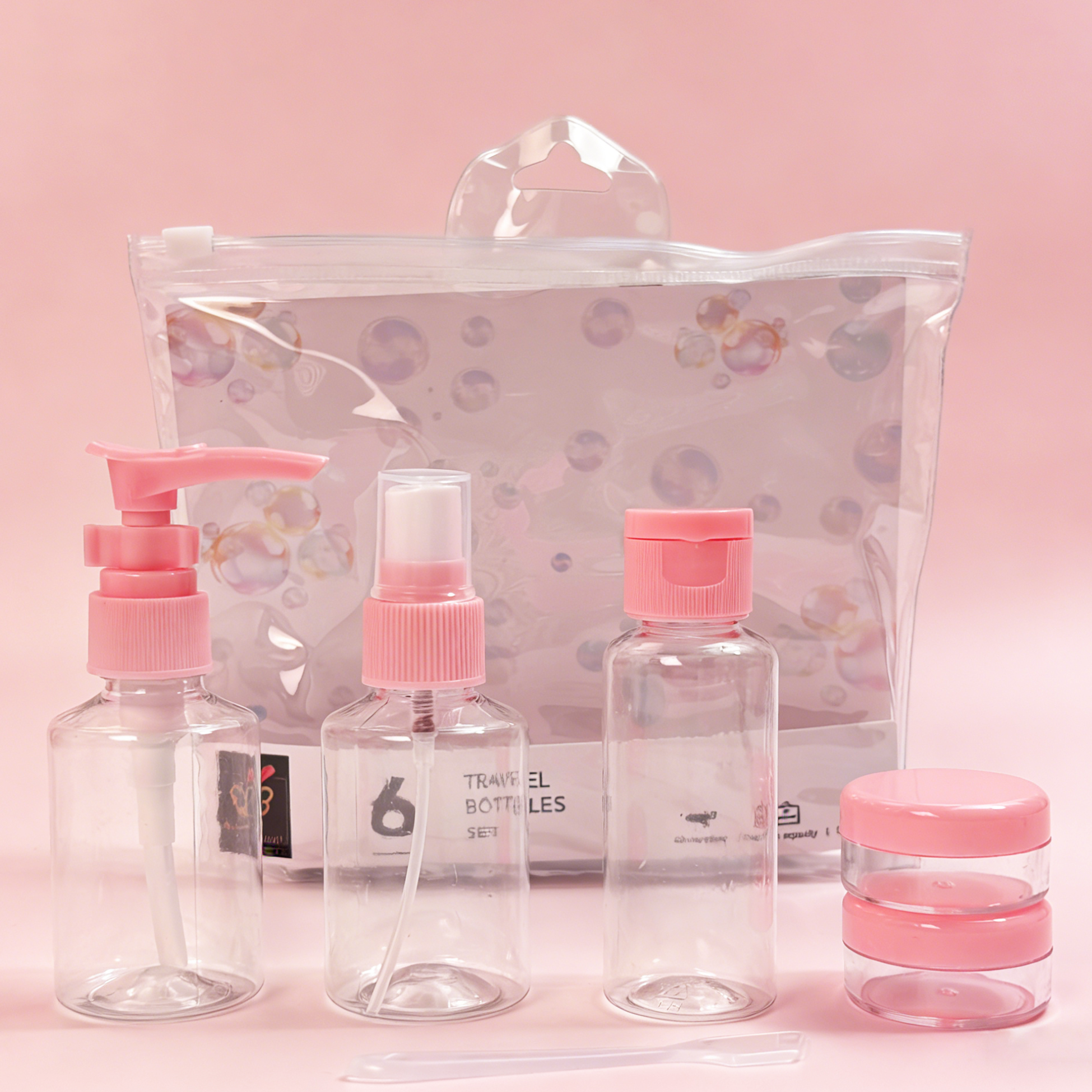 6 PCS Clear Travel Bottles Set