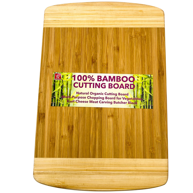 Bamboo Kitchenware Eco Friendly Chopping Board Butcher Block Cutting Board Sustainable Bamboo Two-tone Cutting Board
