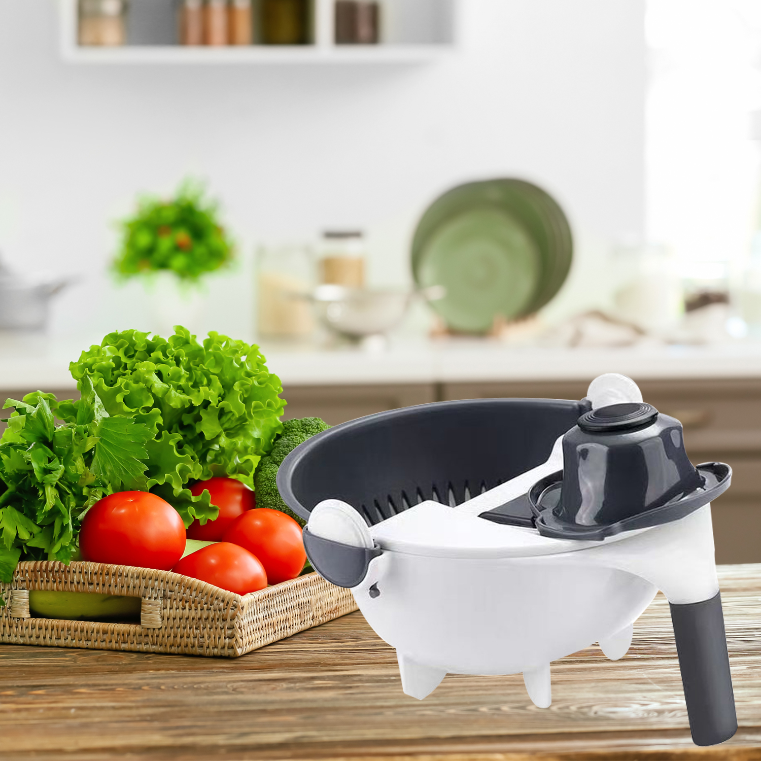 Vegetable Cutter Slicer Multi-functional Drain Basket Vegetable Cutter Slicer Grater Fruit Kitchen & Vegetables Cut Tools