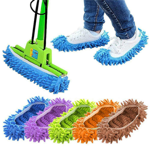 Mop Slippers for Floor Cleaning Washable Shoes Cover Soft Microfiber Dust Mops Mop Socks Reusable for Women Men Kids Foot Dust 