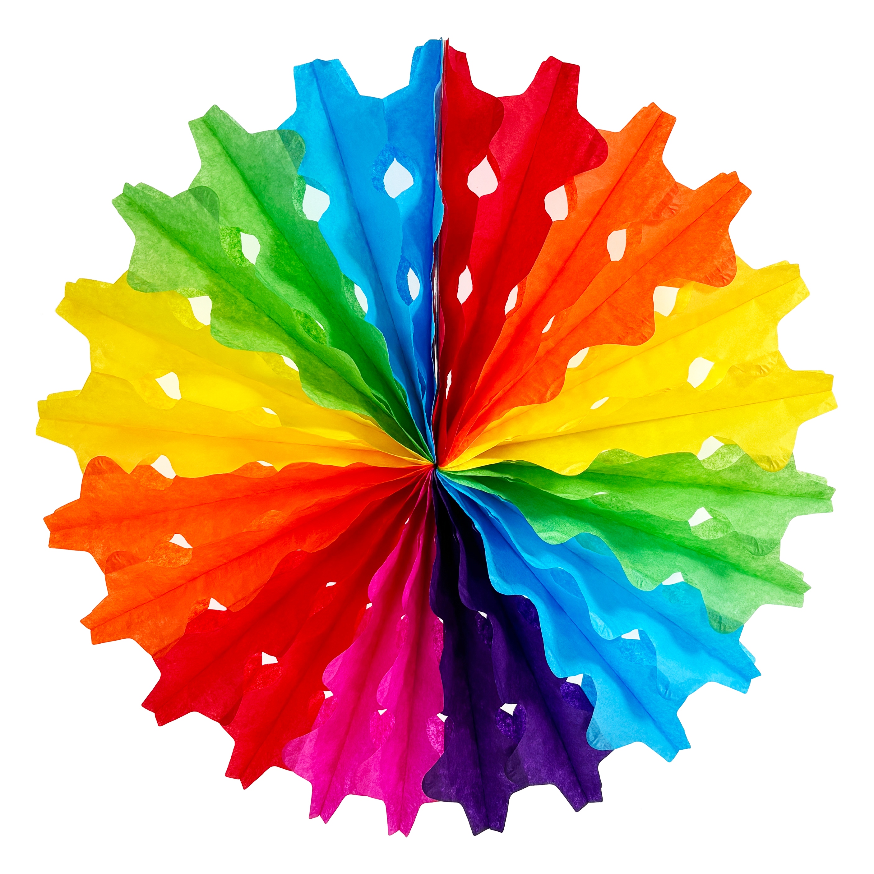 Halloween 3D Colored Flower Paper Fan Decoration