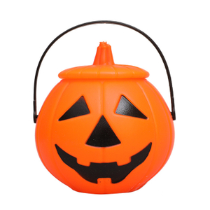 Halloween Pumpkin Bucket with Lid for Candy Collection