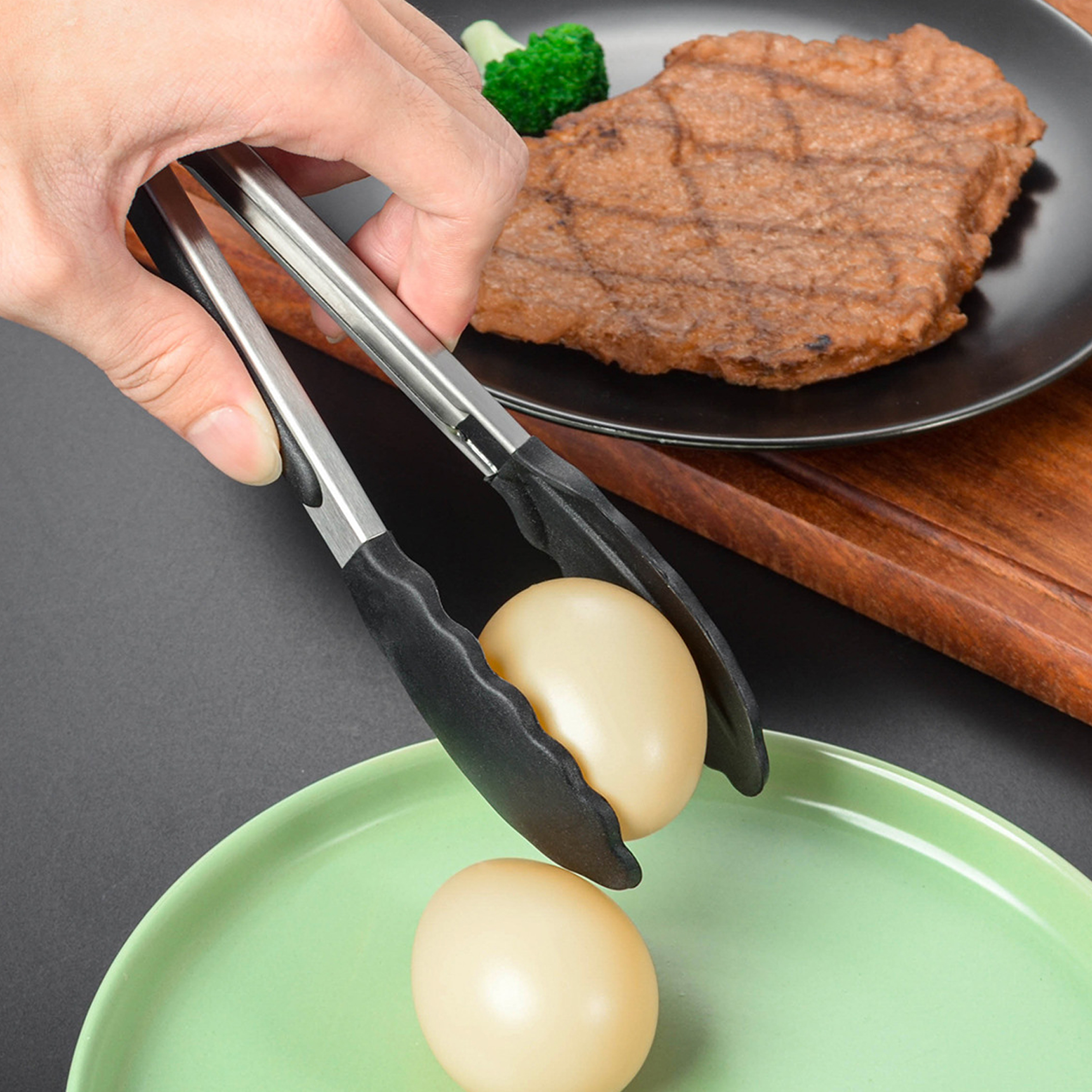 Heavy-Duty Stainless Steel Kitchen Tongs