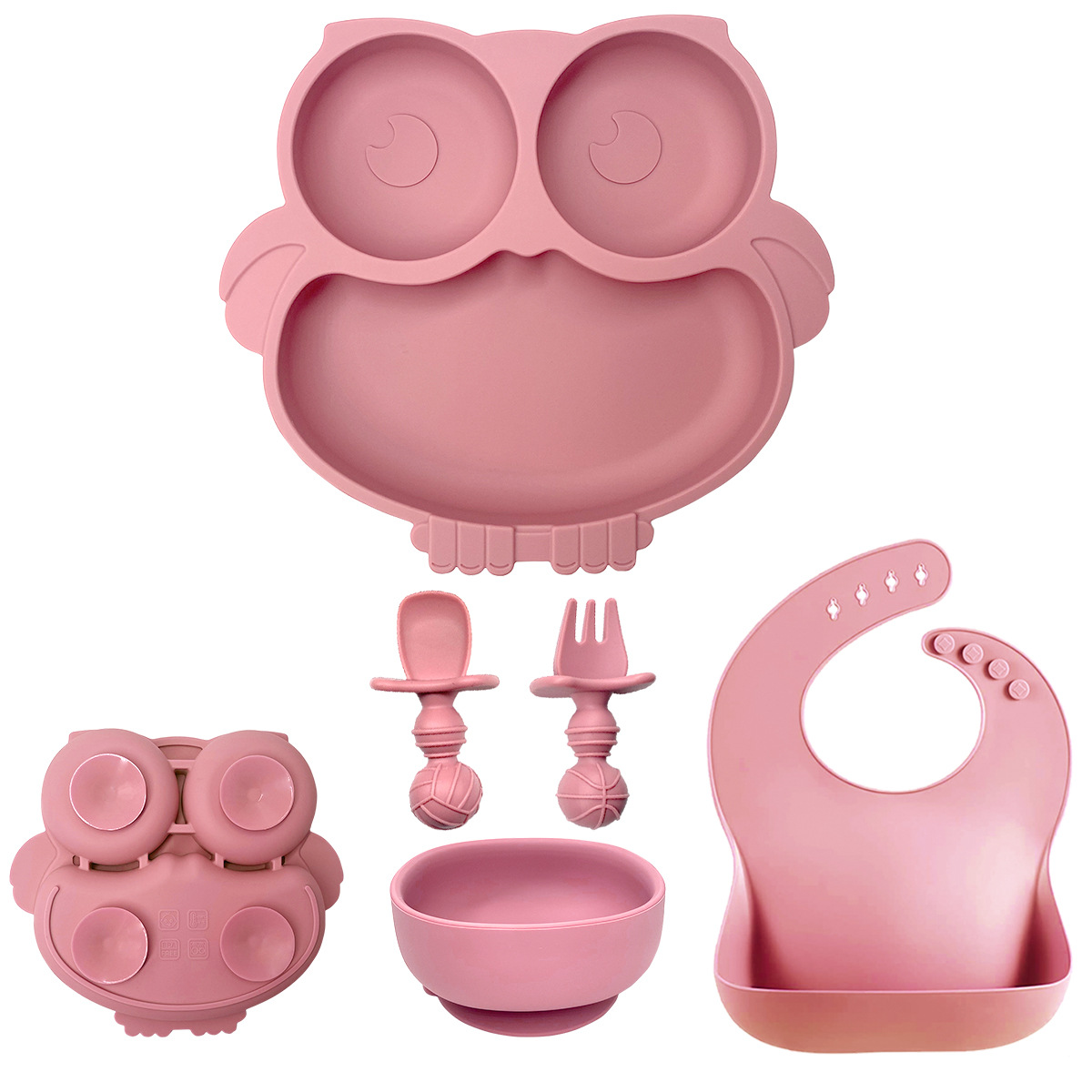 5-pcs Premium Silicone Baby Feeding Set