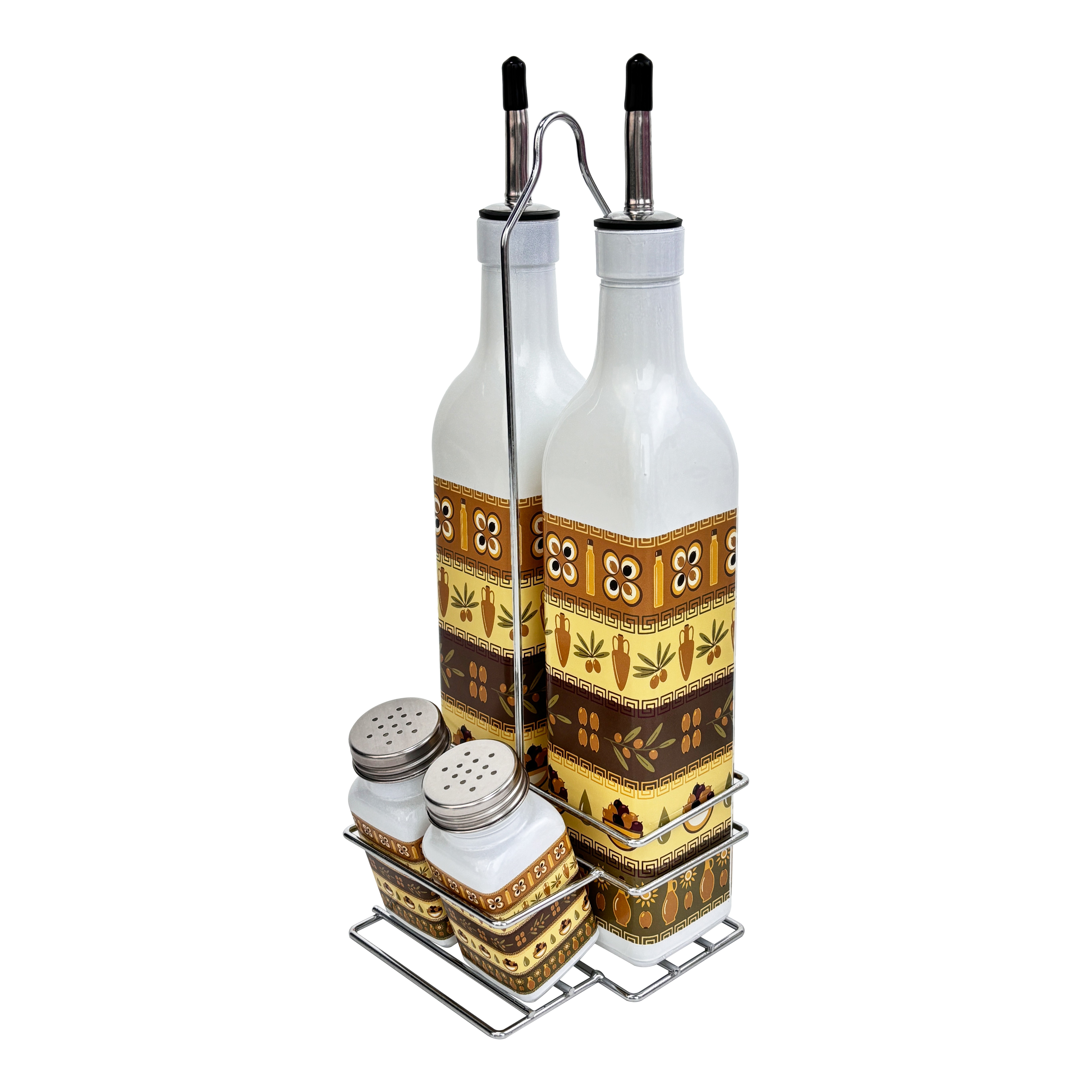 Elegant Ceramic Oil & Vinegar Cruet Set