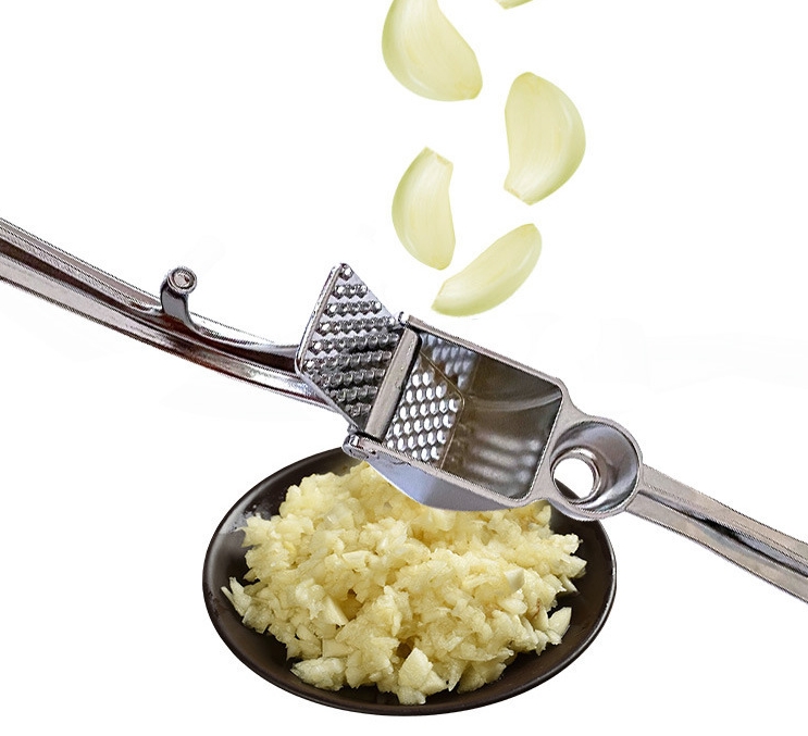 Premium Stainless Steel Garlic Press - Heavy Duty, Rust-Proof, And Dishwasher Safe - Effortlessly Crush Garlic Cloves for Cooking