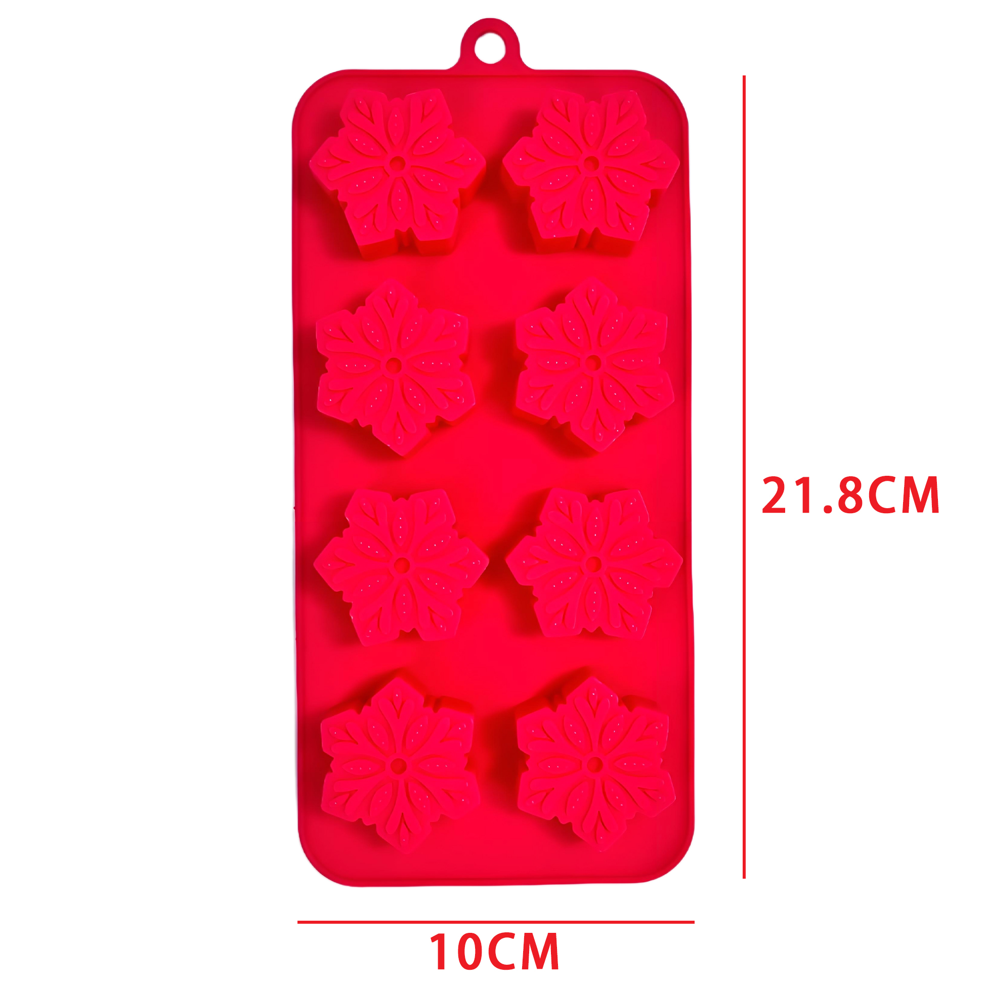 Red Snowflake - shaped Silicone Baking Mold