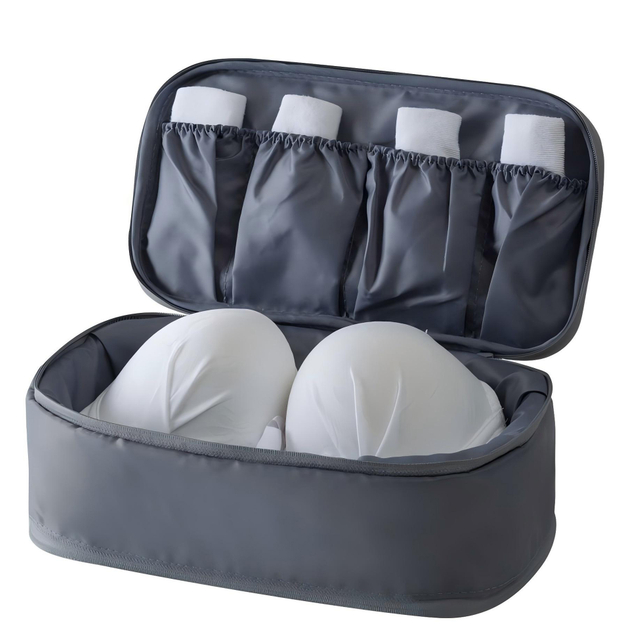 Gray Travel Bra Organizer