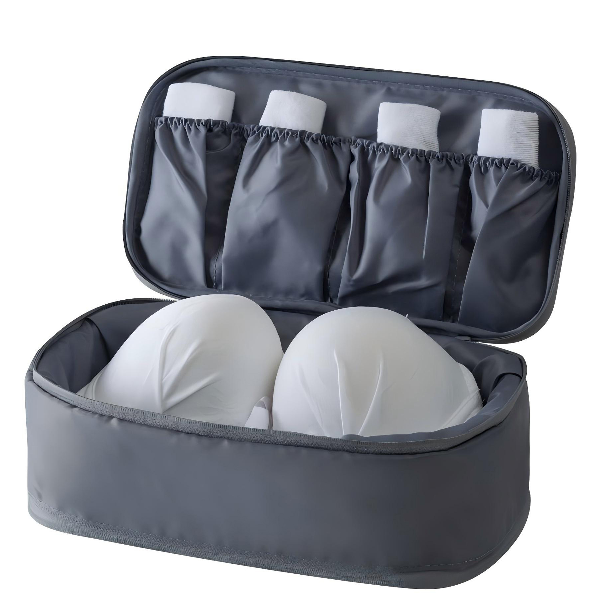 Gray Travel Bra Organizer