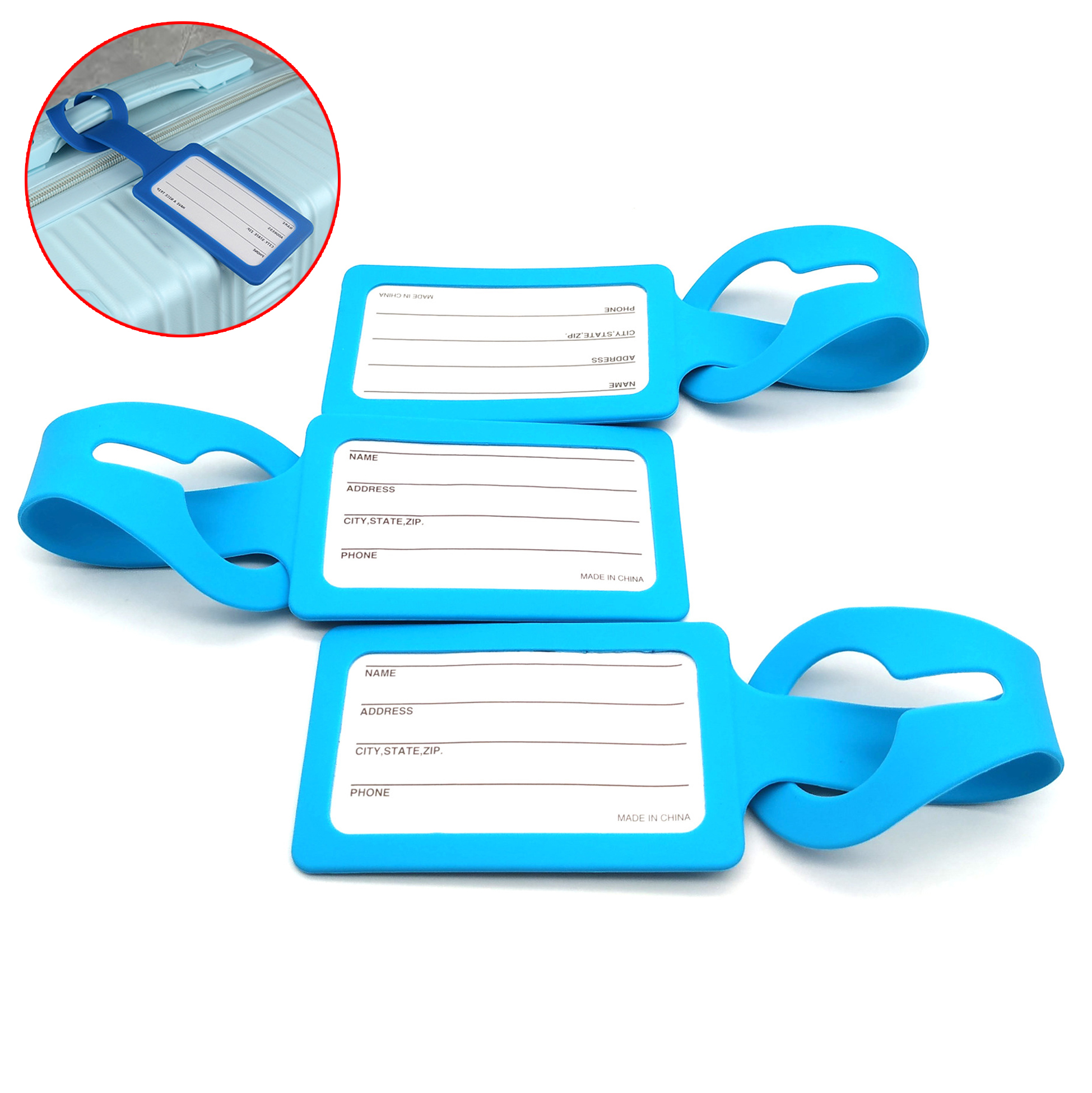 Colorful Silicone Luggage Tag