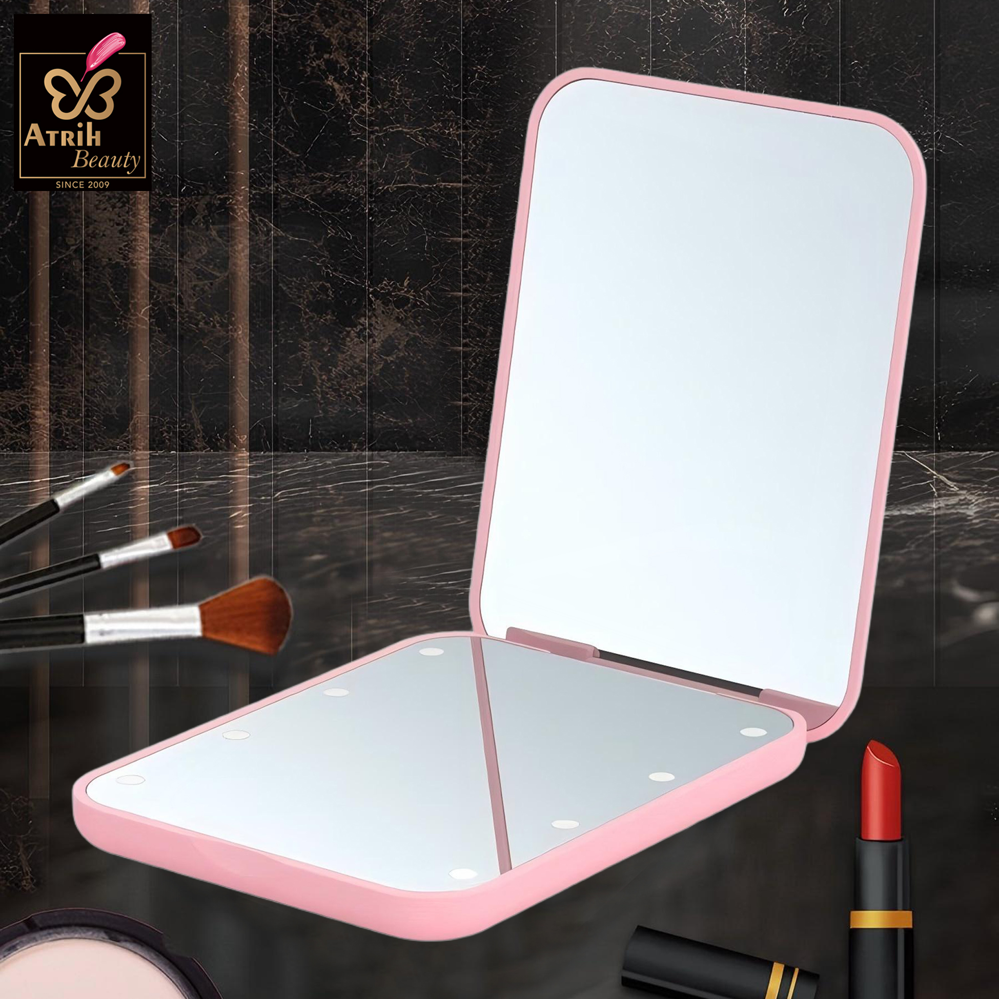 Foldable LED Makeup Mirror 