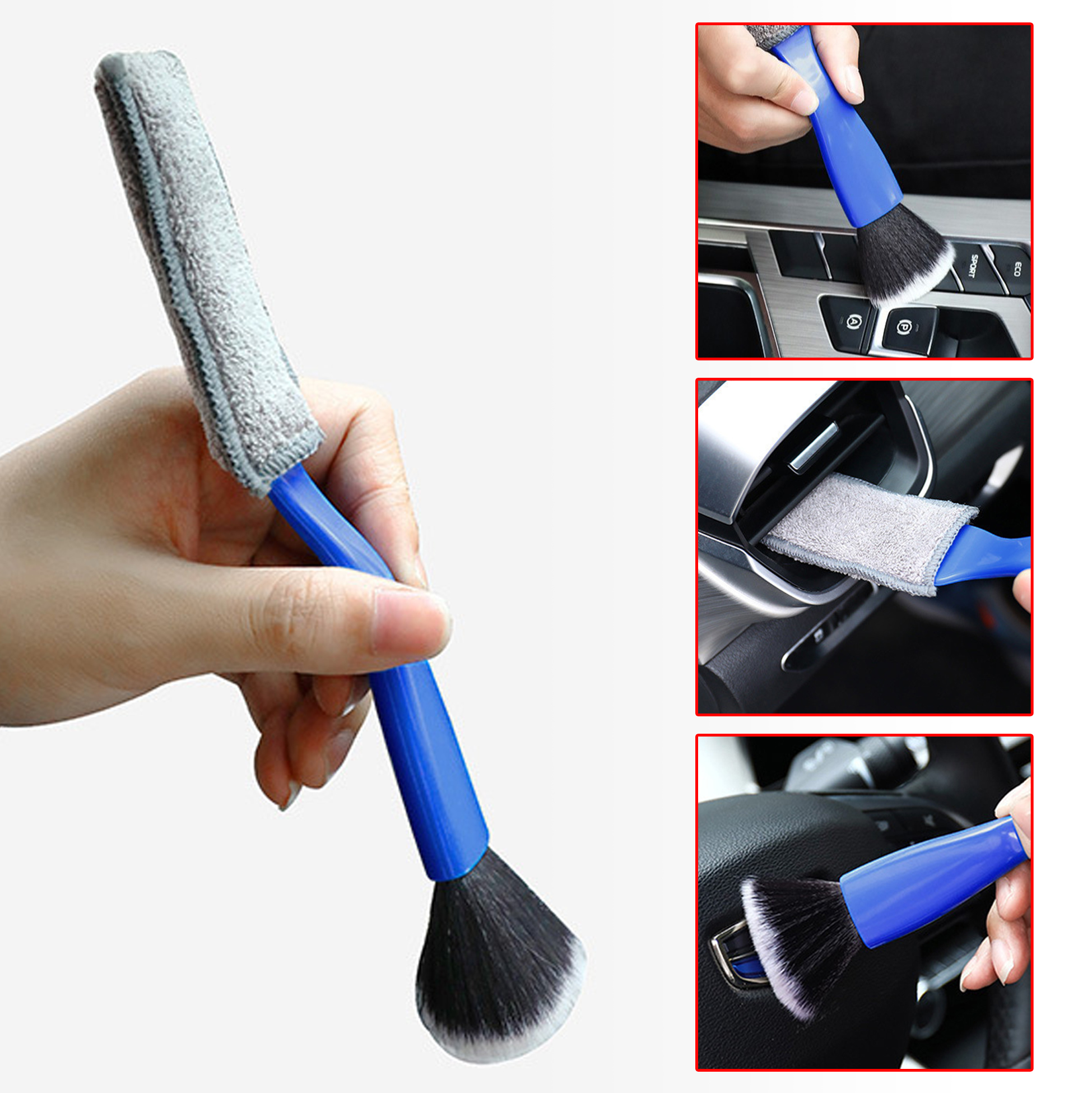 Dual Ended Car Interior Cleaning Brush