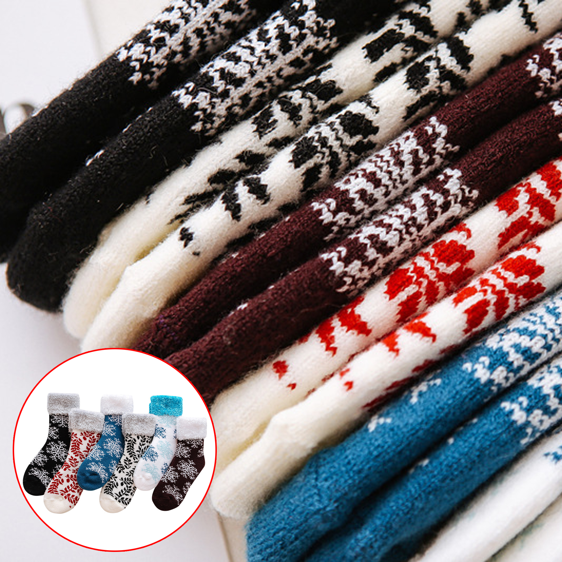 Winter Fleece Lined Socks