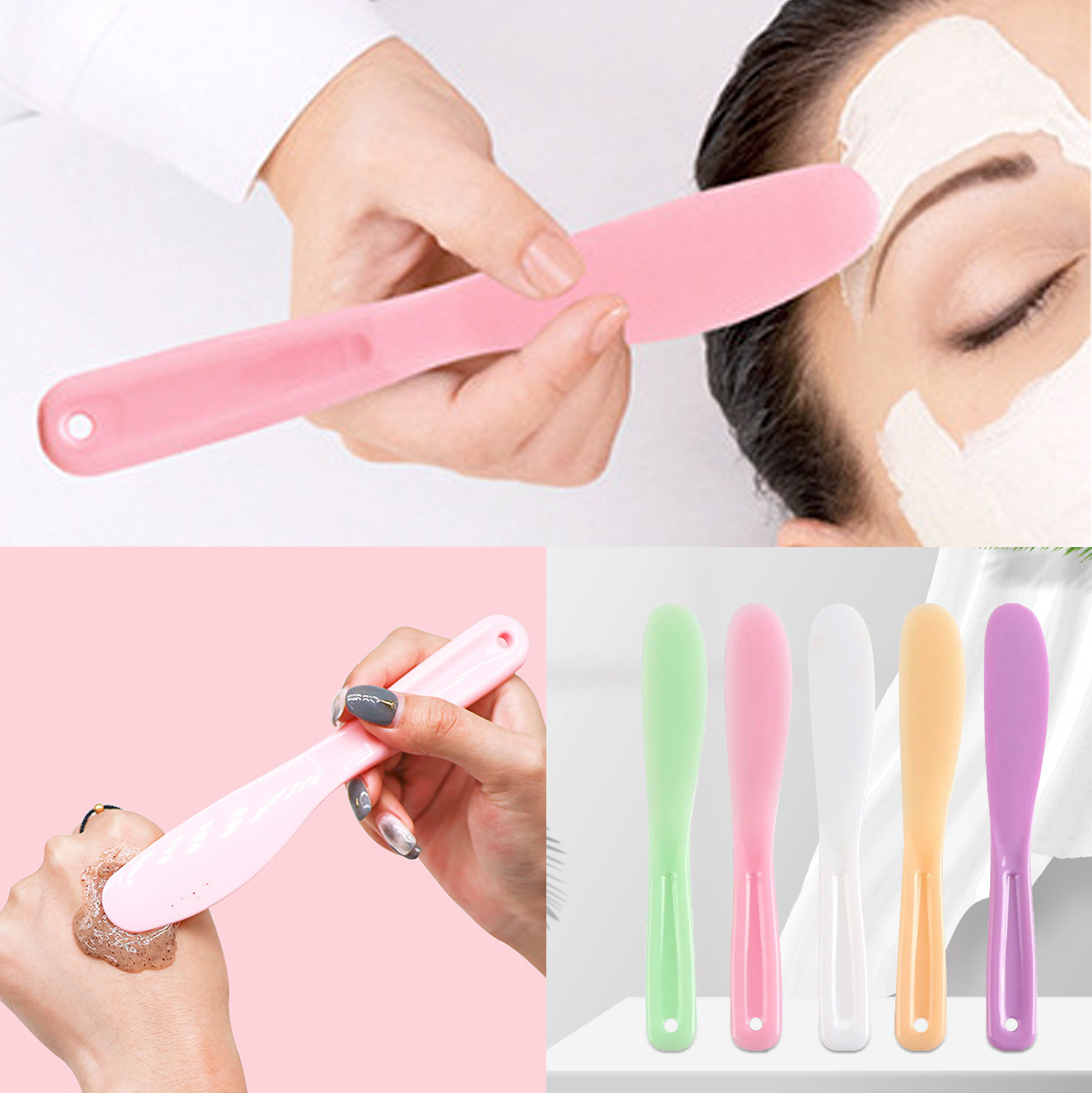 PP Makeup Mixing Spoon Scraper Spatula