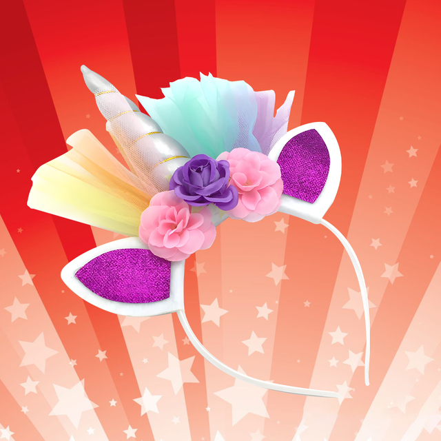 Unicorn Headband with Flowers and Tulle