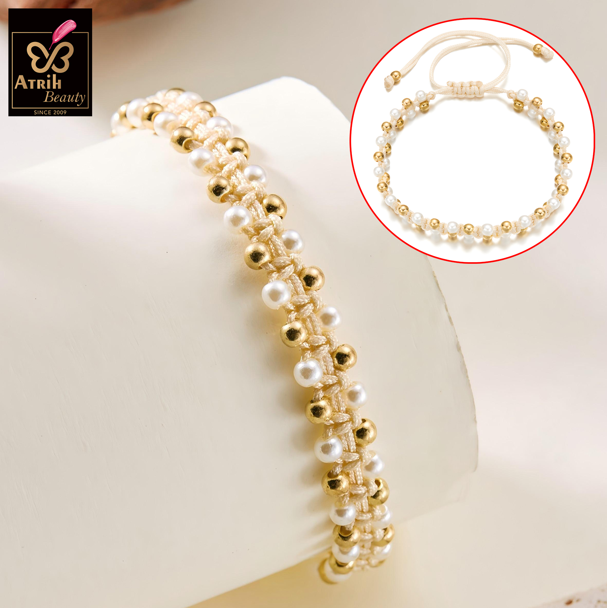 Adjustable Beaded Bracelet 