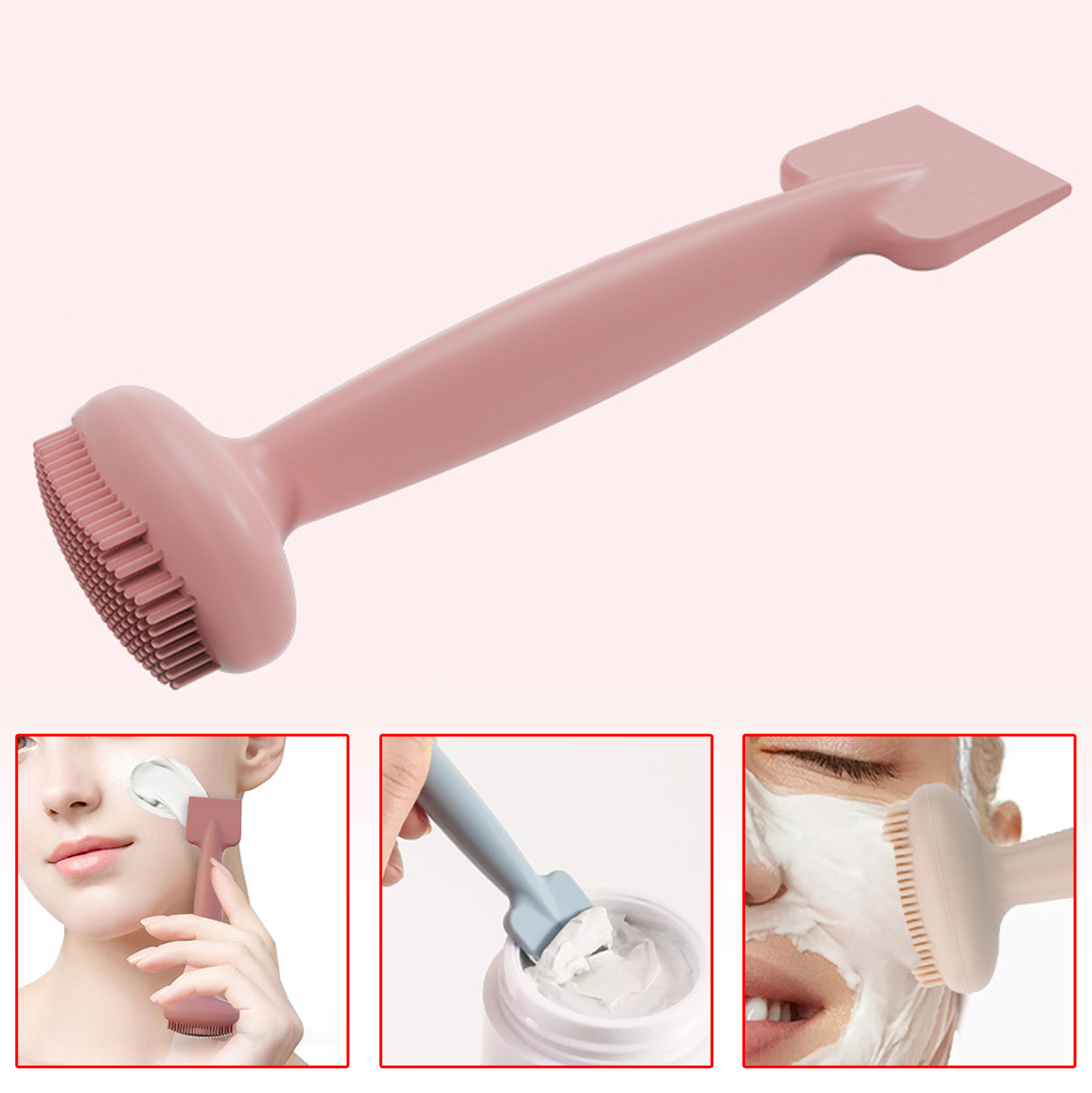 Dual End Silicone Facial Mask Application Brush