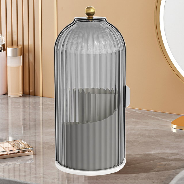 Rotating Makeup Brush Holder with Cover