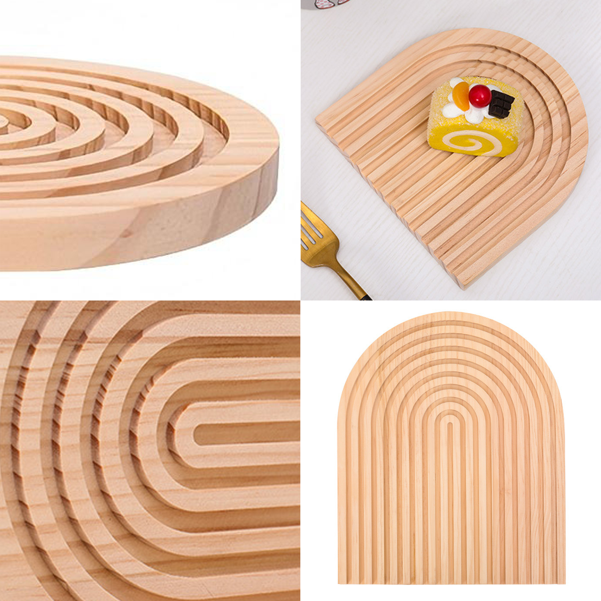 Wooden Arch Shaped Serving Board