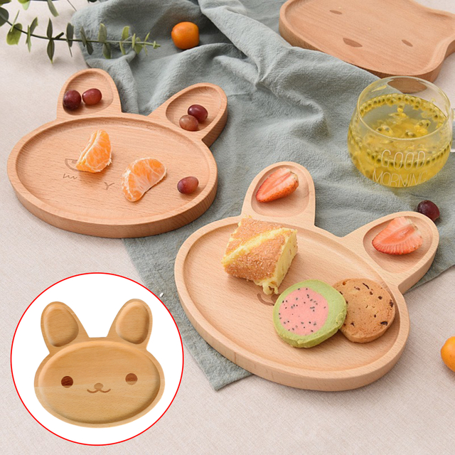 Wooden Bunny Shaped Serving Tray
