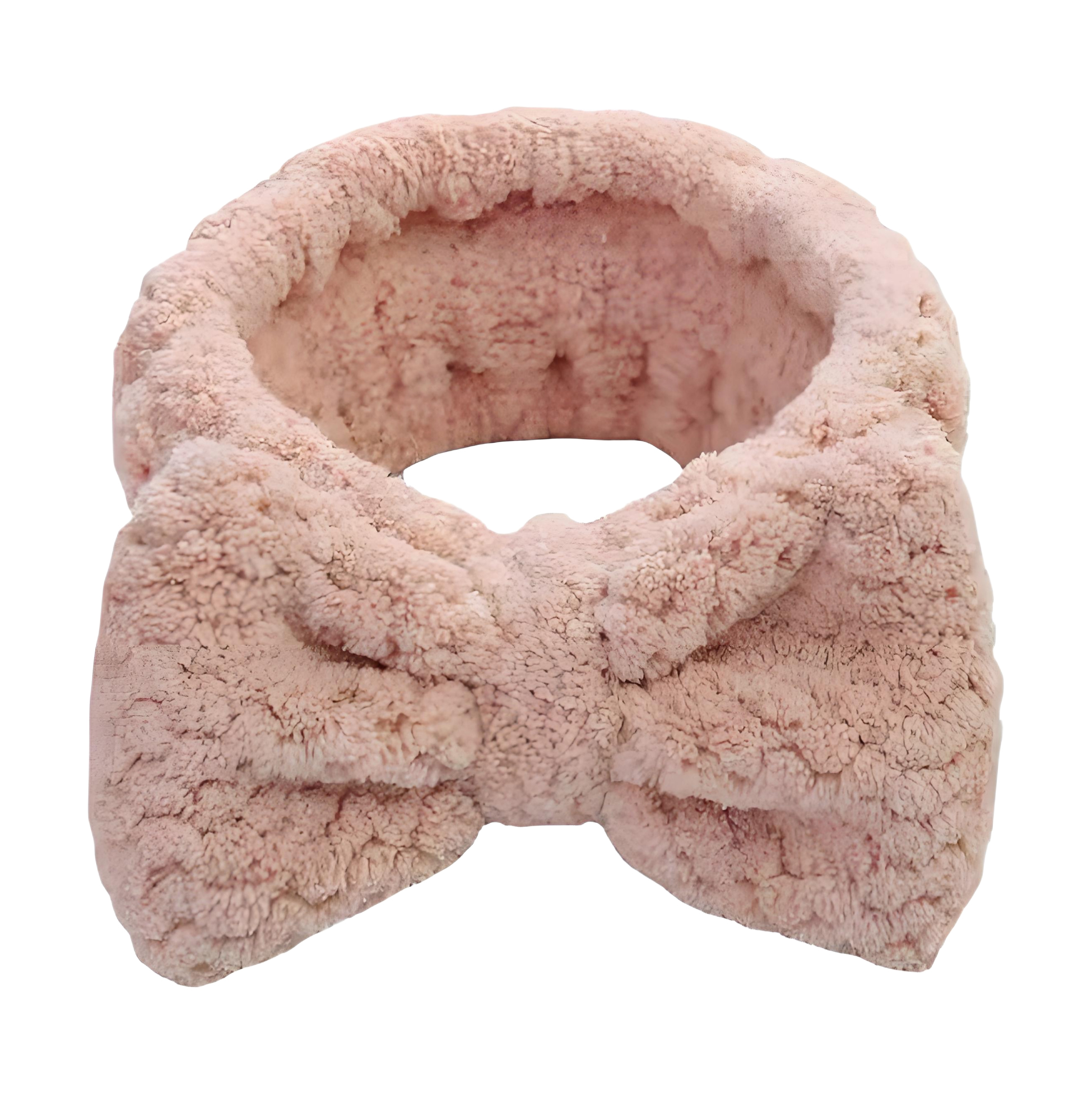Soft Fuzzy Pink Bow Headband