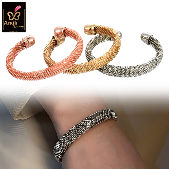 Mesh Cuff Bracelet Set 