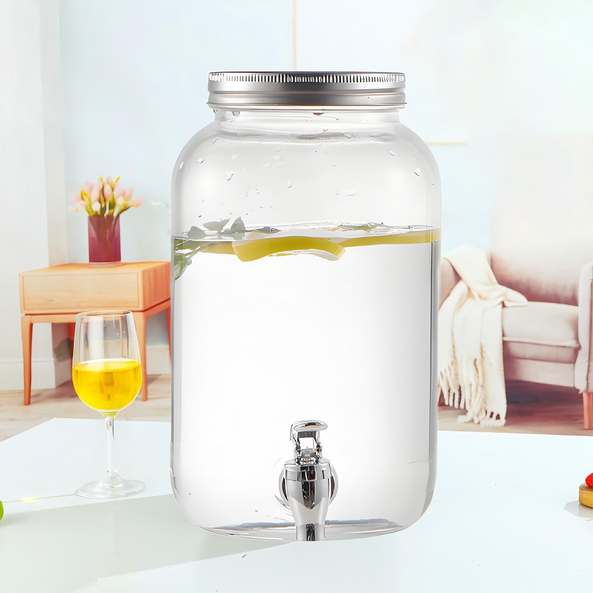 3.8L Glass Beverage Dispenser