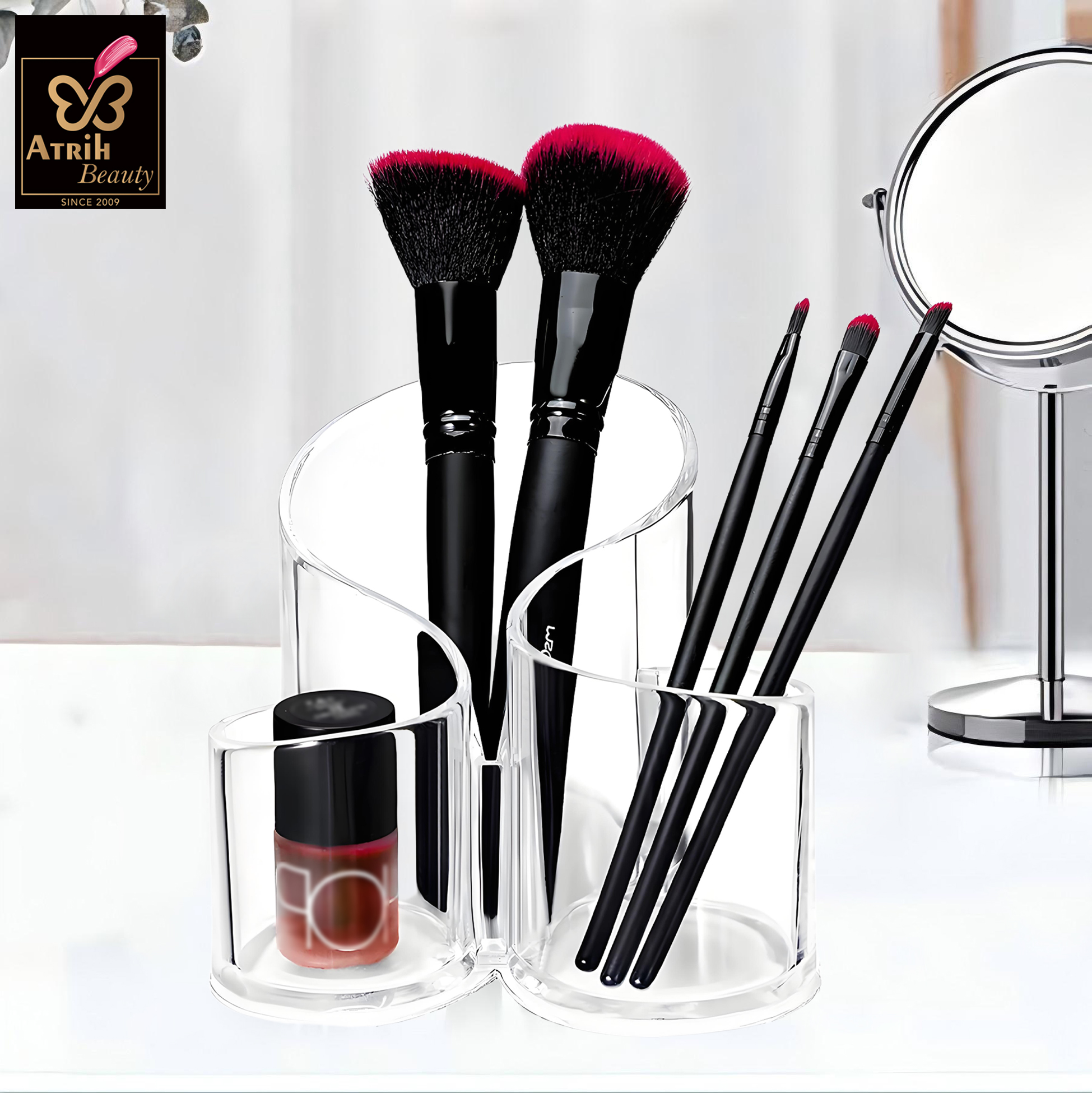 Clear Makeup Brush Organizer