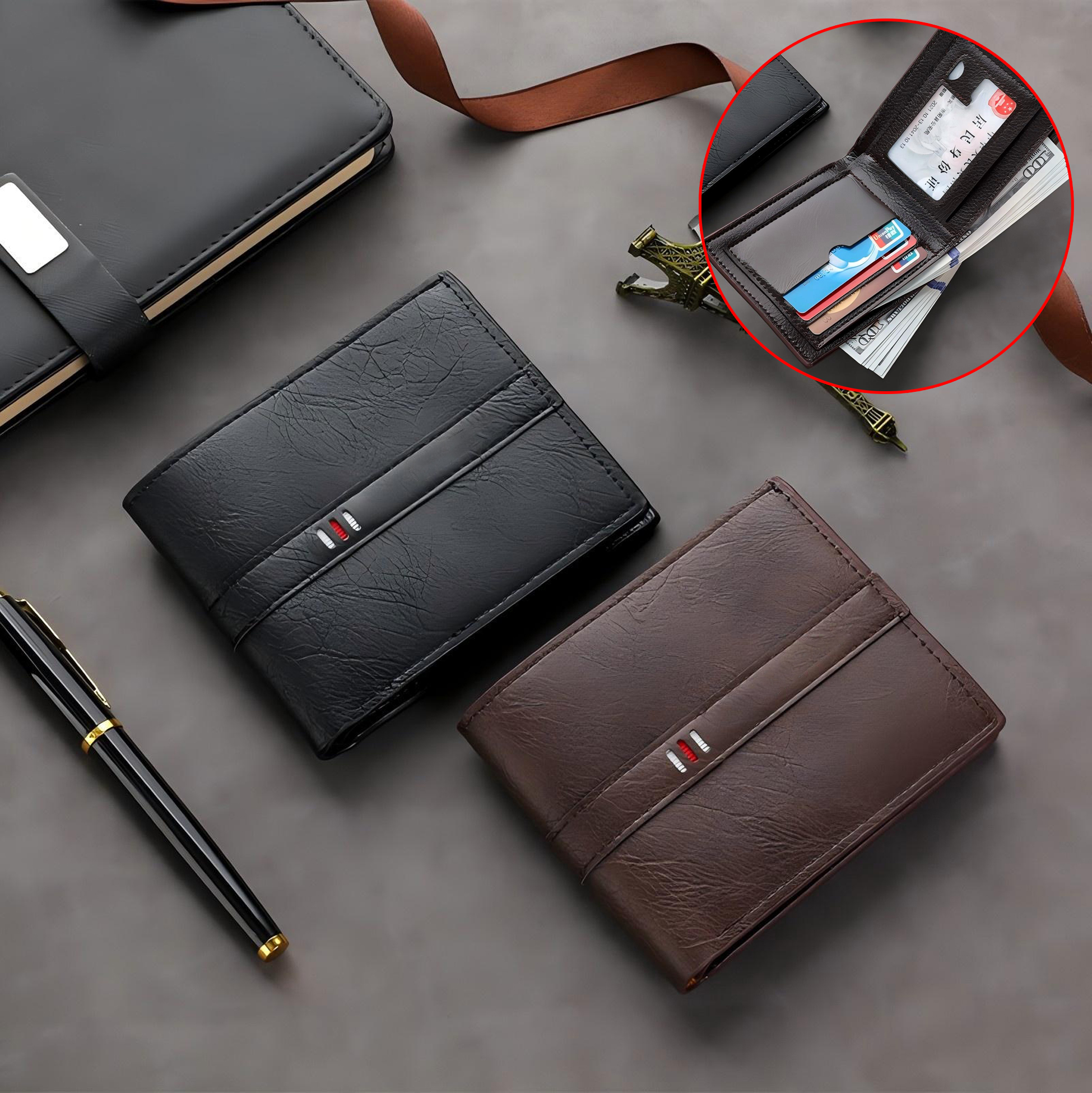 Stylish Black PU Leather Wallet