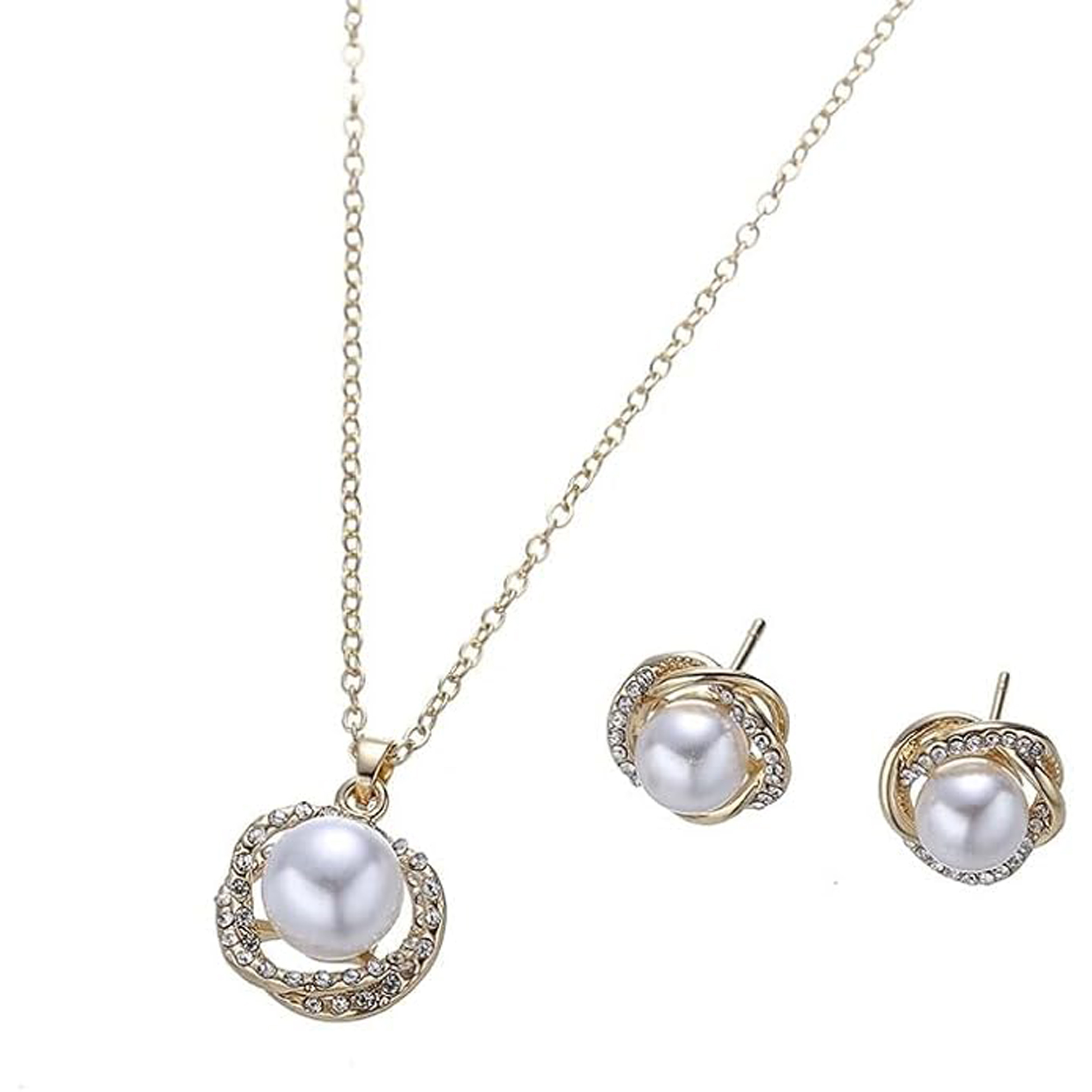 Zinc Alloy Jewelry Set with Golden Chain
