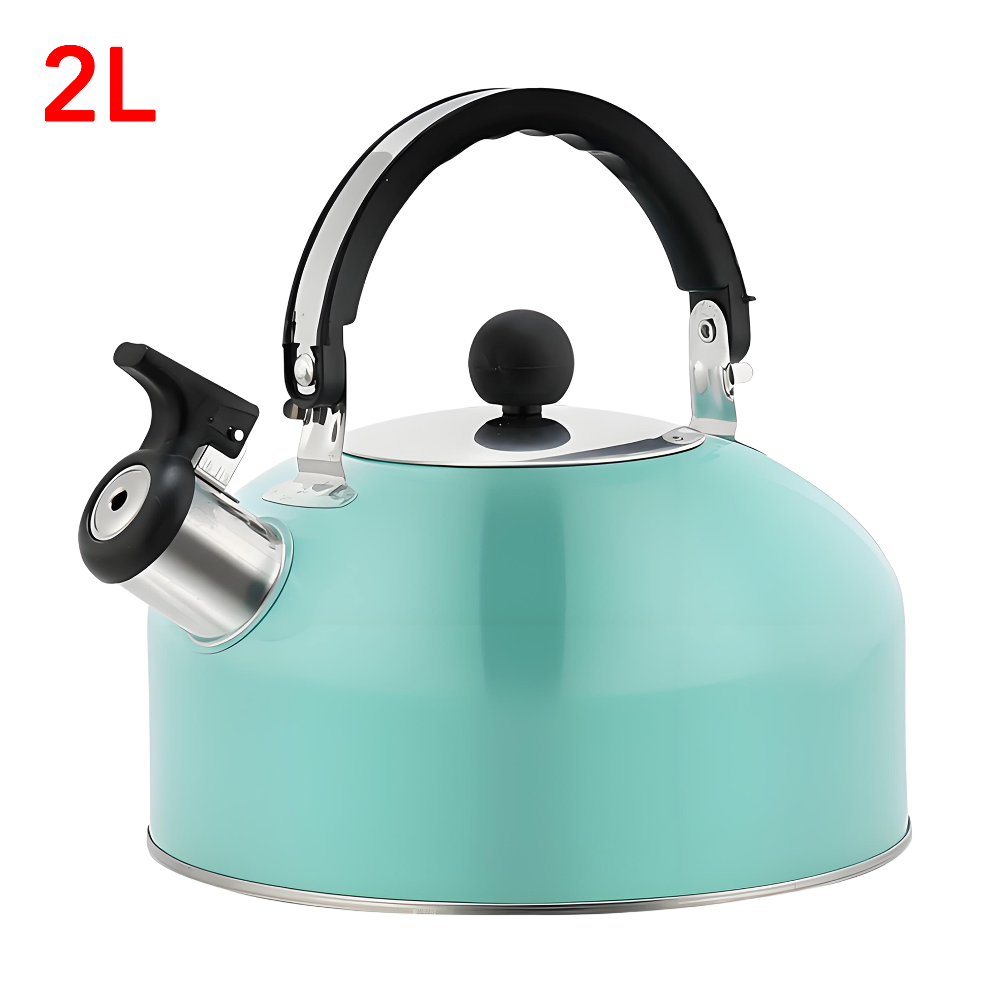 2L Green Stainless Steel Whistling Kettle