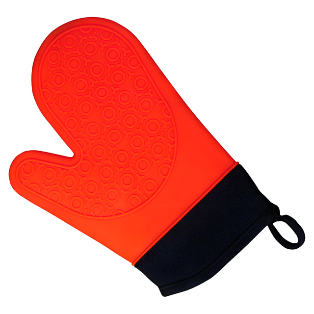 Vibrant Orange Silicone Oven Mitt