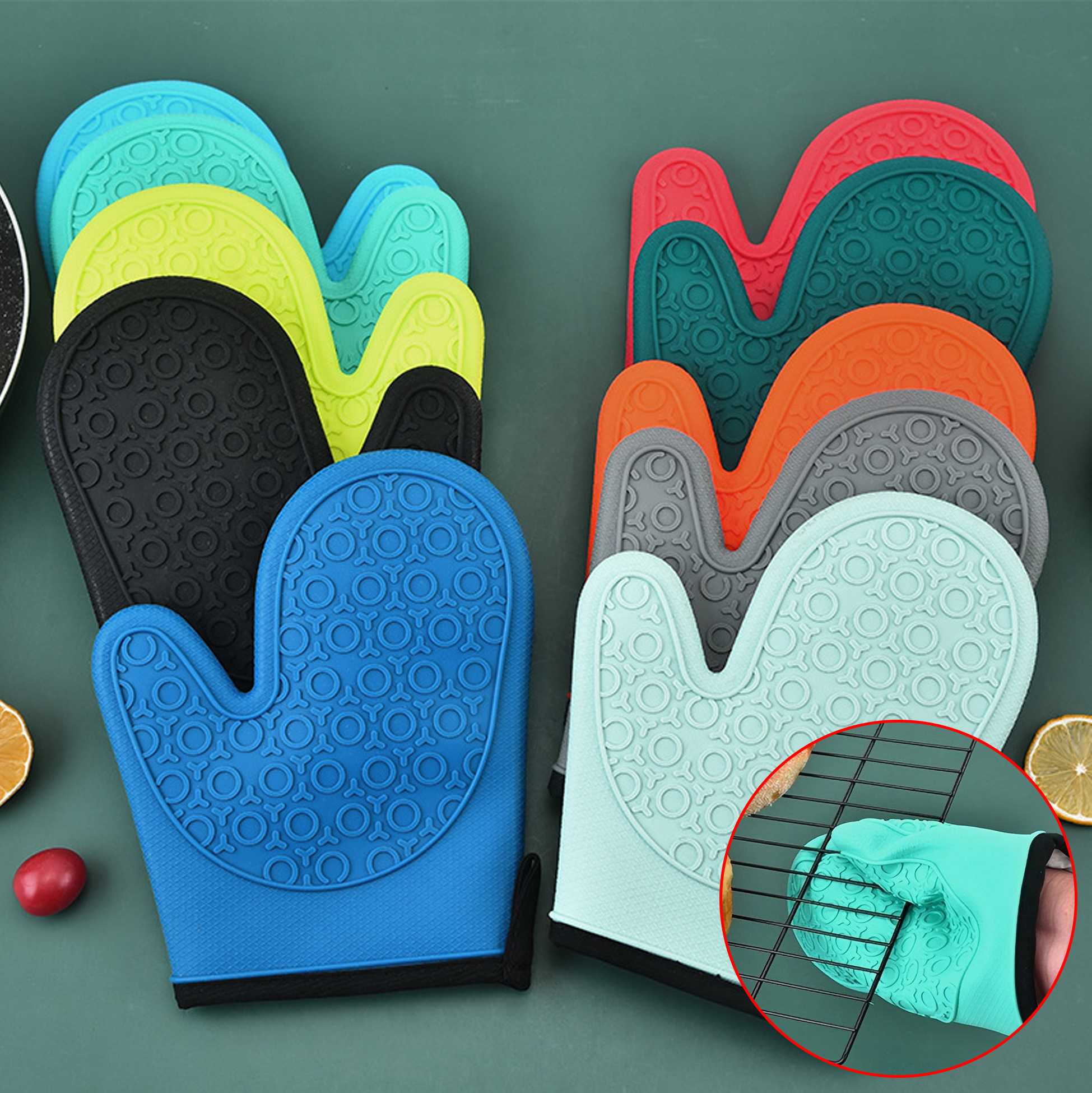 Versatile Single Silicone Oven Mitt