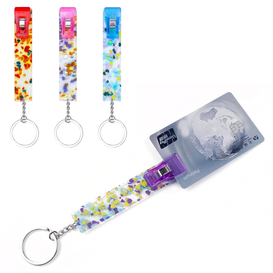 Colorful Resin Card Clip Keychain