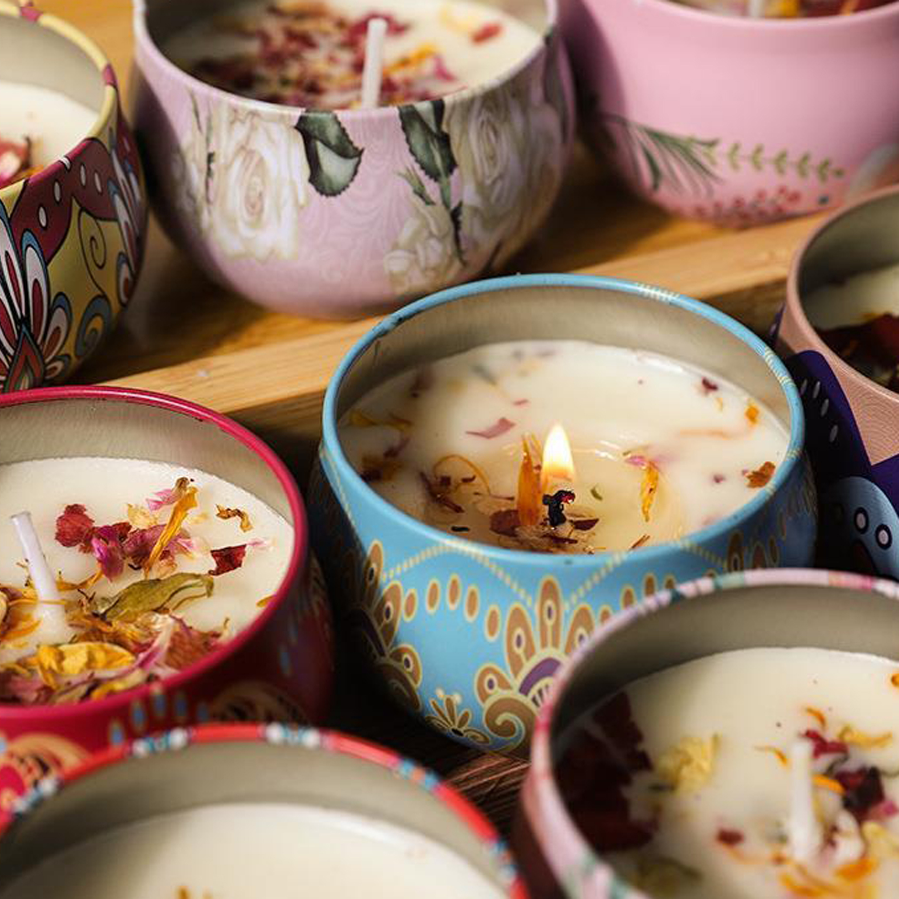 Decorative Scented Candle Tin