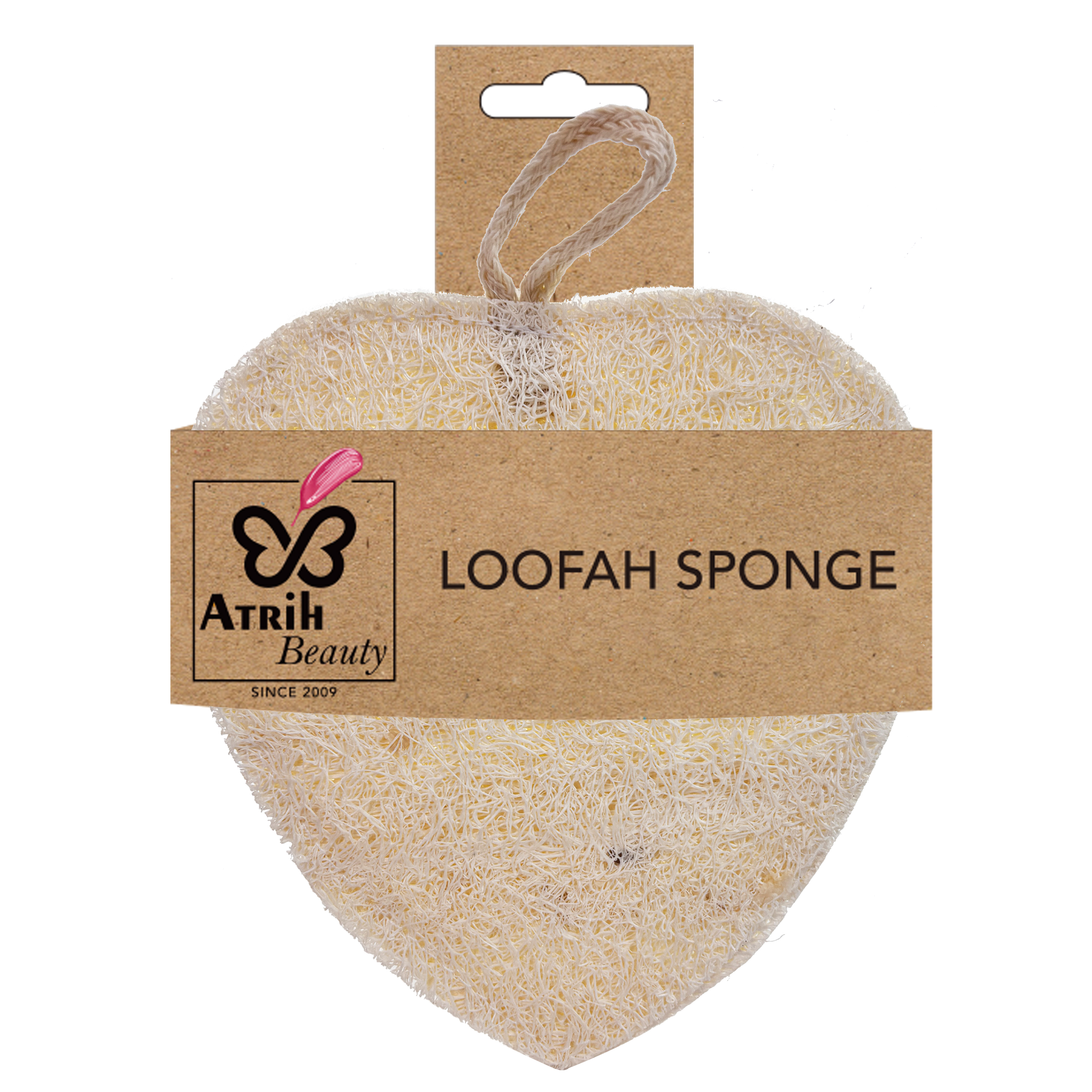Heart Shaped Natural Loofah Exfoliating Bath Sponge