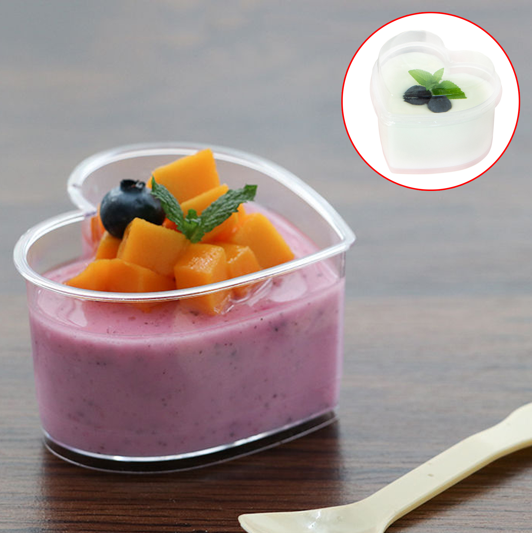 Heart-Shaped Dessert Container