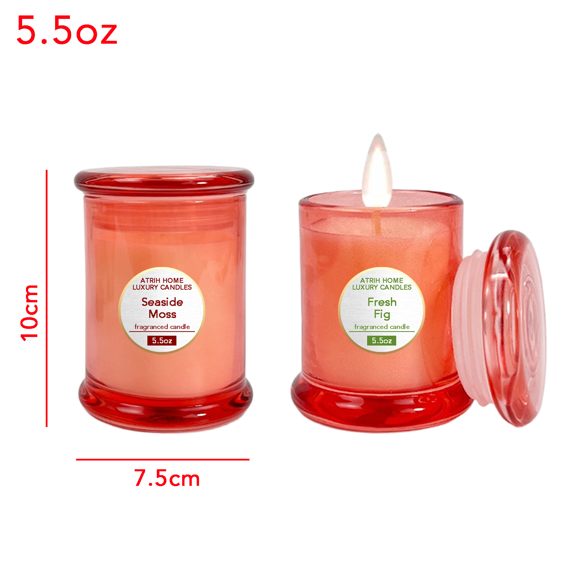 Perfumed Glass Jar Candle Set