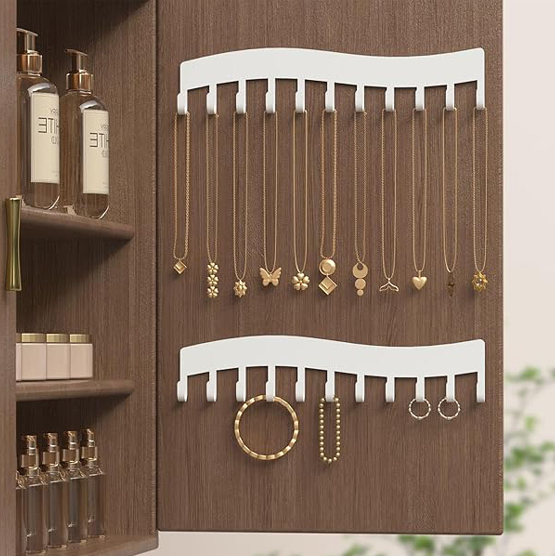 Multi Hook Jewelry Organizer Rack