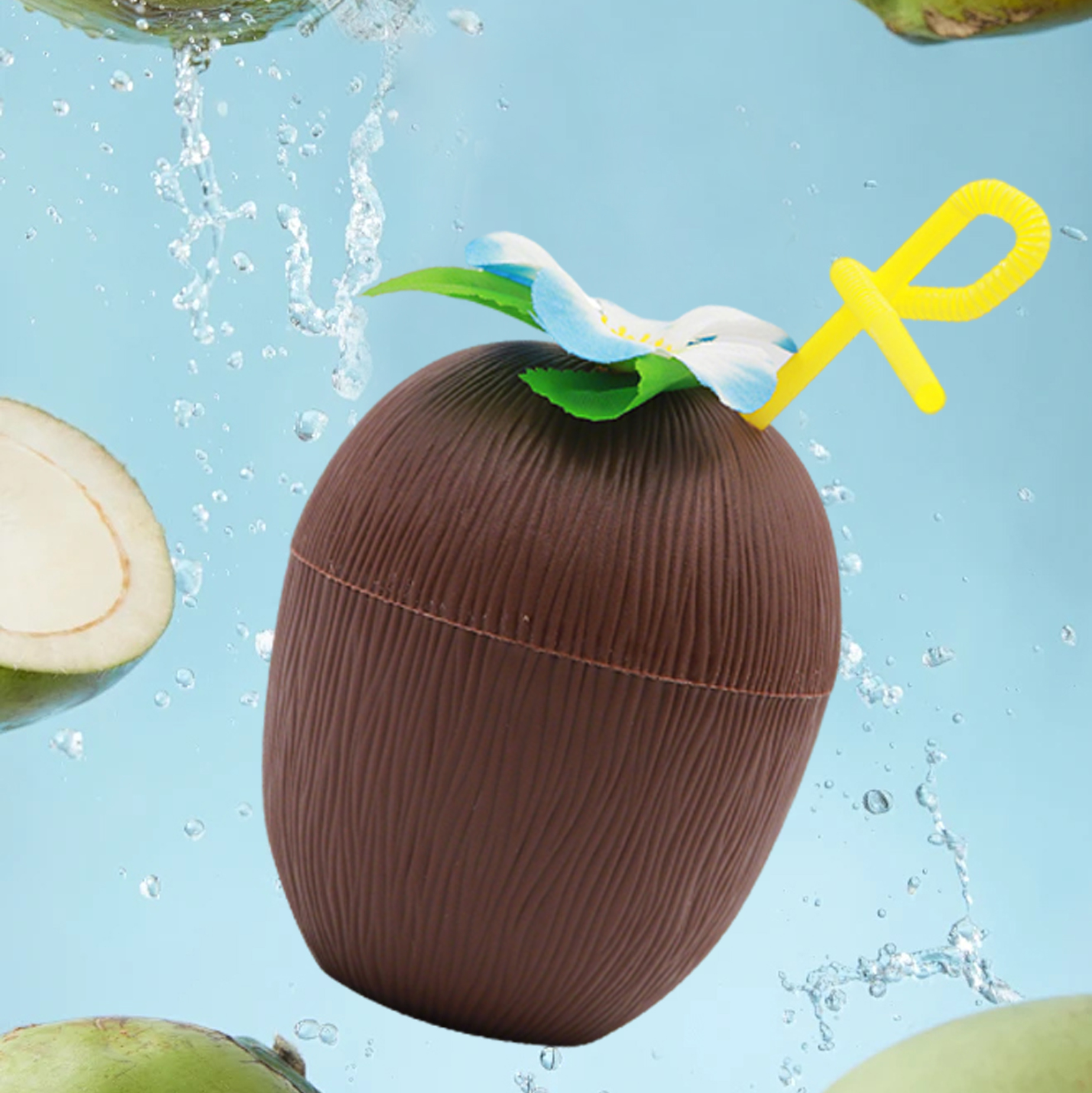 Coconut-Shaped Drink Tumbler