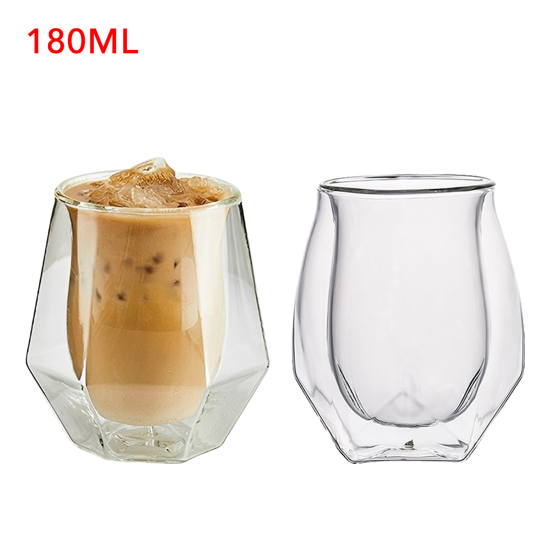 180ml Double Walled Glass Cup