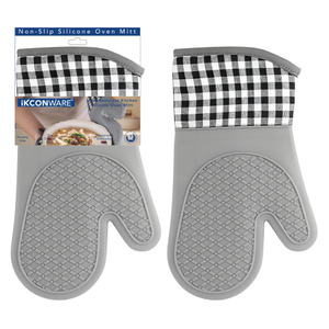 Stylish Grey Silicone Oven Mitt