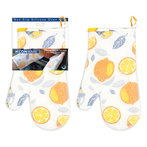 Citrus Patterned Silicone Oven Mitt
