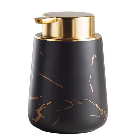 Marble-Patterned Soap Dispenser